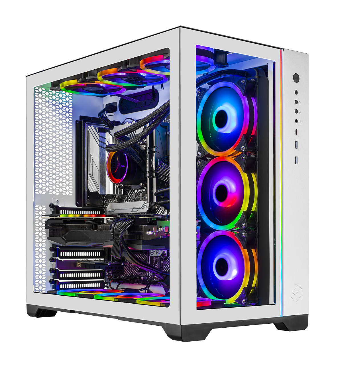 Prism II Gaming Desktop PC in white